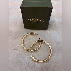 Elegant Large Gold Hoop Earrings